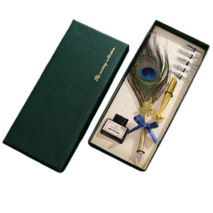 Vintage Feather Pen Set