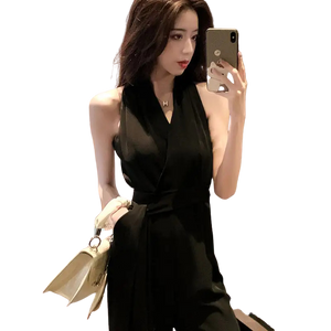 Women's Wide Leg Pants Overalls Suit
