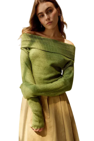 Elegant Off-Shoulder Lapel Top