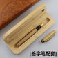 Bamboo Pen Box with Gel and Ballpoint Pens