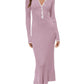 Women's Polo Collar Knitted Long Sleeve Dress
