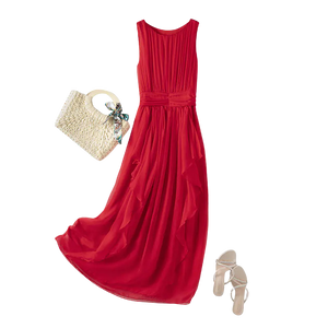 Silk Vest Long Skirt with Elegant Design