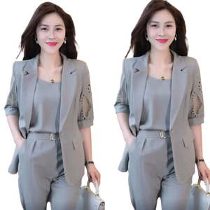 Women's Three-Piece Suit with Harem Pants