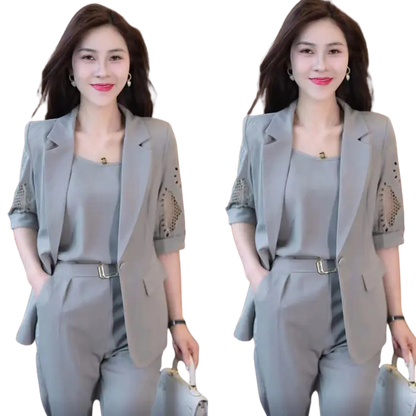 Women's Three-Piece Suit with Harem Pants