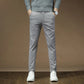 Slim Fit Plaid British Suit Pants for Men