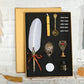 Vintage Feather Pen Set