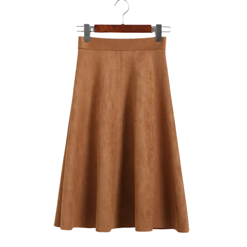 Suede Midi Skirt