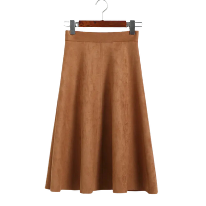 Suede Midi Skirt