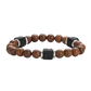 Men's Colorful Lava Stone Bracelet with Marble Beads