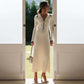 Women's Polo Collar Knitted Long Sleeve Dress