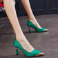 Sarah Heels with Metallic Pointed Toe