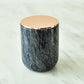 Marble Candle Holder with Rose Gold and Brass Accent