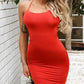 Backless Tie Dress, Bodycon Spaghetti Strap Dress