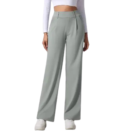 Women's Outdoor Sports & Casual Wide-Leg Suit Pants with Pockets