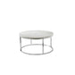 White Marble Top Round - White