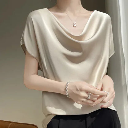 Silk Short-Sleeve Top