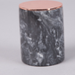 Marble Candle Holder with Rose Gold and Brass Accent