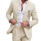 Men's Linen Suits Two-Piece Set