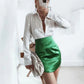 Silk Texture Mini Skirt for Women