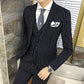 Men's Slim Fit Striped 3-Piece Suit