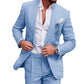 Men's Linen Suits Two-Piece Set