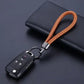 Vintage Handcrafted Metal Keychain with Rope Accents