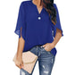 Elegant Casual V-neck Chiffon Shirt for Women