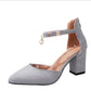 Versatile Women's Heels and Flats with Rhinestones