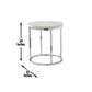 White Marble Top Round End - White