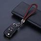 Vintage Handcrafted Metal Keychain with Rope Accents