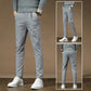 Slim Fit Plaid British Suit Pants for Men