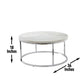 White Marble Top Round - White