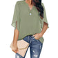 Elegant Casual V-neck Chiffon Shirt for Women