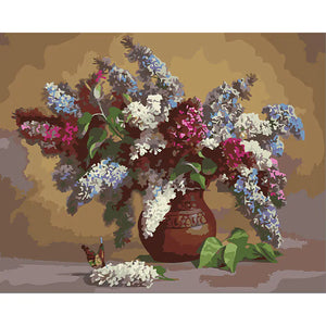 DIY Oil Painting Decorative Artwork, Flower