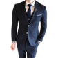 Men's Slim Fit Plaid Three-Piece Suit