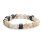 Men's Colorful Lava Stone Bracelet with Marble Beads