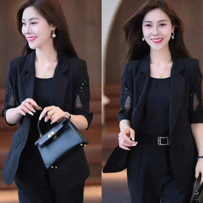 Women's Three-Piece Suit with Harem Pants