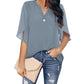 Elegant Casual V-neck Chiffon Shirt for Women