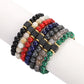 Men's Colorful Lava Stone Bracelet with Marble Beads