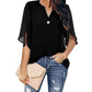 Elegant Casual V-neck Chiffon Shirt for Women