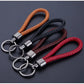 Vintage Handcrafted Metal Keychain with Rope Accents