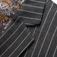 Men's Slim Fit Striped 3-Piece Suit