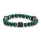 Men's Colorful Lava Stone Bracelet with Marble Beads
