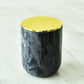 Marble Candle Holder with Rose Gold and Brass Accent