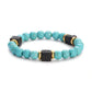 Men's Colorful Lava Stone Bracelet with Marble Beads