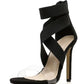 Transparent Strap High Heels with Elastic Bands