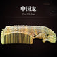 Vintage Green Sandalwood Carved Combs