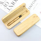 Bamboo Pen Box with Gel and Ballpoint Pens