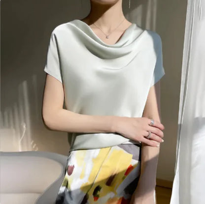 Silk Short-Sleeve Top