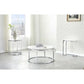 White Marble Top Round - White